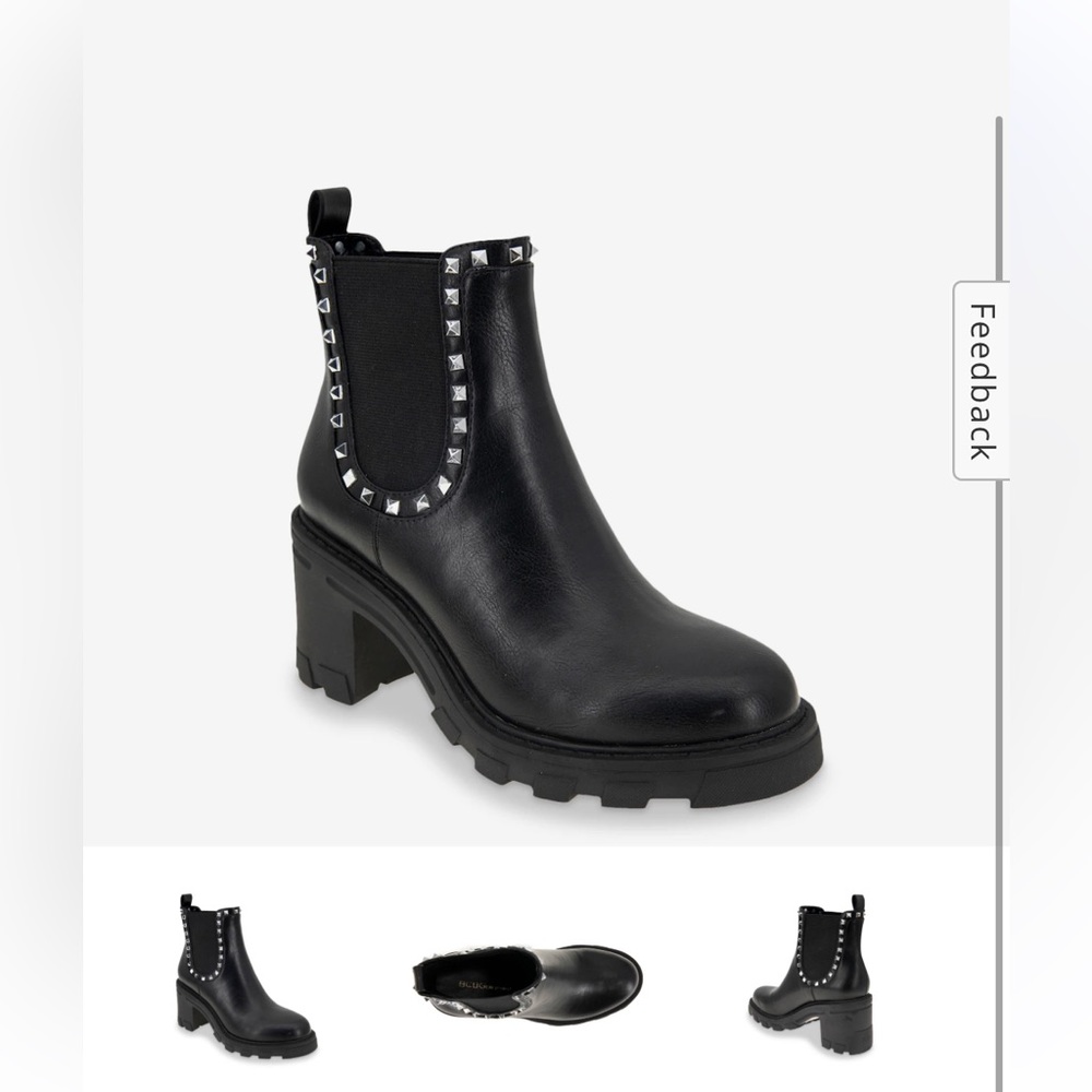 BCBGeneration Women’s Trista Black Stud Chelsea Boots